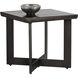 Marley 22 X 22 inch Dark Brown / Antique Gunmetal Side Table